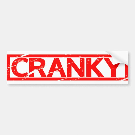 Cranky Stamp Bumpersticker (Voorkant)
