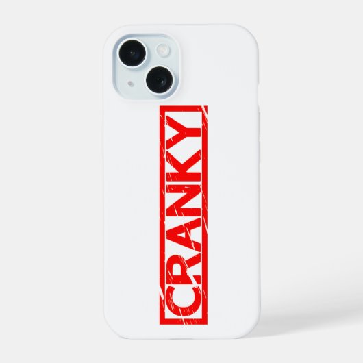 Cranky Stamp iPhone 15 Case (Achterkant)
