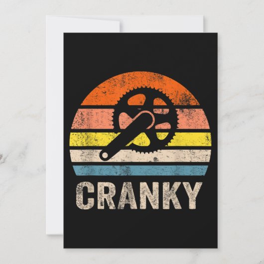 Cranky Sun Funny Bicycle Lovers Cycling Kaart (Voorkant)