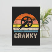 Cranky Sun Funny Bicycle Lovers Cycling Kaart (Staand voorkant)