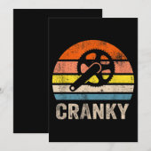 Cranky Sun Funny Bicycle Lovers Cycling Kaart (Voorkant / Achterkant)