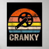 Cranky  Sun Funny Bicycle Lovers Cycling Poster (Voorkant)