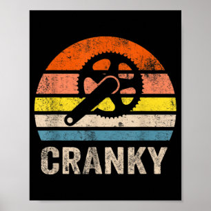 Cranky  Sun Funny Bicycle Lovers Cycling Poster