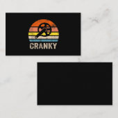 Cranky  Sun Funny Bicycle Lovers Cycling Visitekaartje (Voorkant / Achterkant)