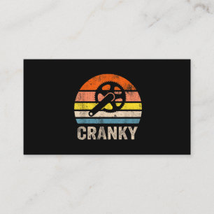Cranky  Sun Funny Bicycle Lovers Cycling Visitekaartje