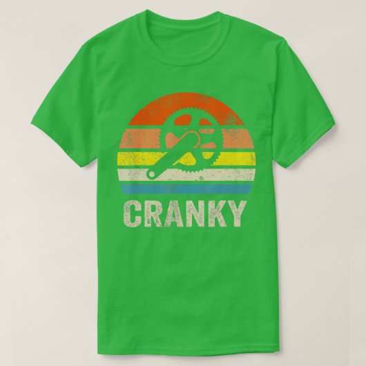 Cranky  Sun grappige fietsenovers fietsen Cycling  T-shirt (Design voorkant)