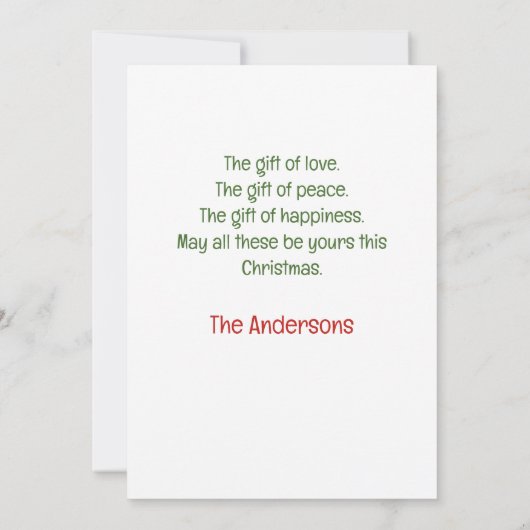 Cranky Tabby Cat Red Hat Christmas Tree Feestdagenkaart (Achterkant)