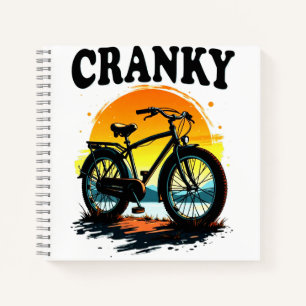 Cranky: Uniek Biker T-shirt – Sunset Bike Graphic Notitieboek