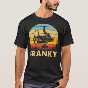 Cranky Vist Reel Retro  Fisher grappig T-shirt