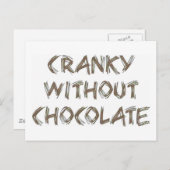 Cranky zonder chocolade briefkaart (Voorkant / Achterkant)