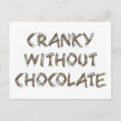 Cranky zonder chocolade briefkaart (Voorkant)