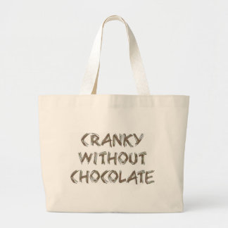 Cranky zonder chocolade grote tote bag