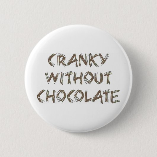 Cranky zonder chocolade ronde button 5,7 cm (Voorkant)