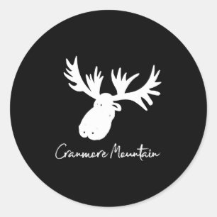 Cranmore berg New Hampshire elandgewei skiën Ronde Sticker