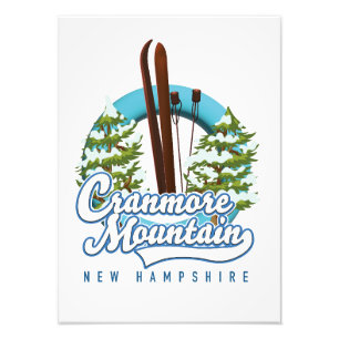 Cranmore Mountain New Hampshire Ski logo Foto Afdruk