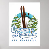Cranmore Mountain New Hampshire Ski logo Poster (Voorkant)