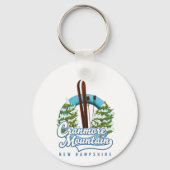 Cranmore Mountain New Hampshire Ski logo Sleutelhanger (Voorkant)