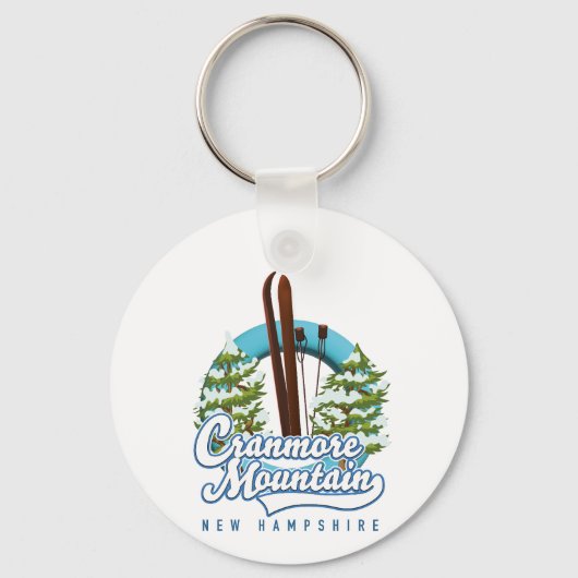 Cranmore Mountain New Hampshire Ski logo Sleutelhanger (Voorkant)