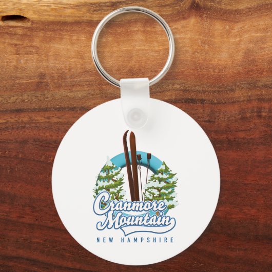 Cranmore Mountain New Hampshire Ski logo Sleutelhanger (Achterkant)