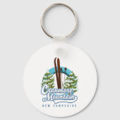 Cranmore Mountain New Hampshire Ski logo Sleutelhanger (Achterkant)