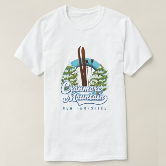 Cranmore Mountain New Hampshire Ski logo T-shirt (Design voorkant)