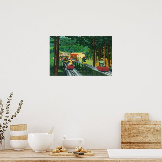 Cranmore Mountain Ski-Mobile in Summertime Poster (Keuken)