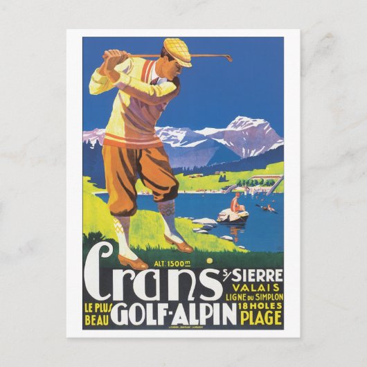 Crans Golf Alpin Briefkaart (Voorkant)