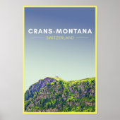  Crans-Montana Zwitserland Art Poster (Voorkant)