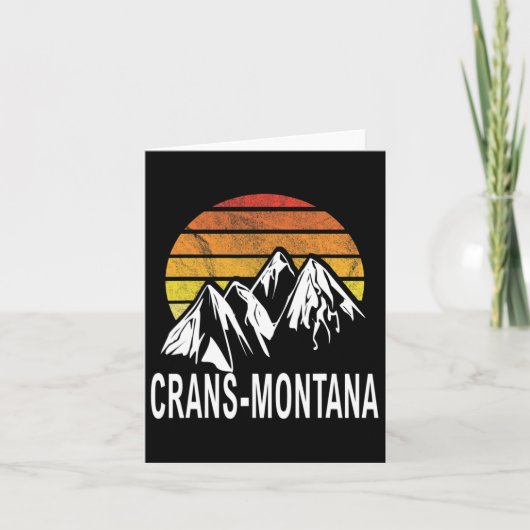 Crans-Montana Zwitserse Alpen Zwitserland Skigebie Kaart (Voorkant)