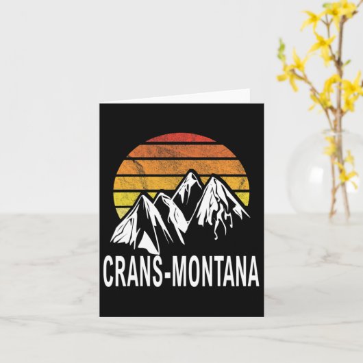 Crans-Montana Zwitserse Alpen Zwitserland Skigebie Kaart (Gele Bloem)