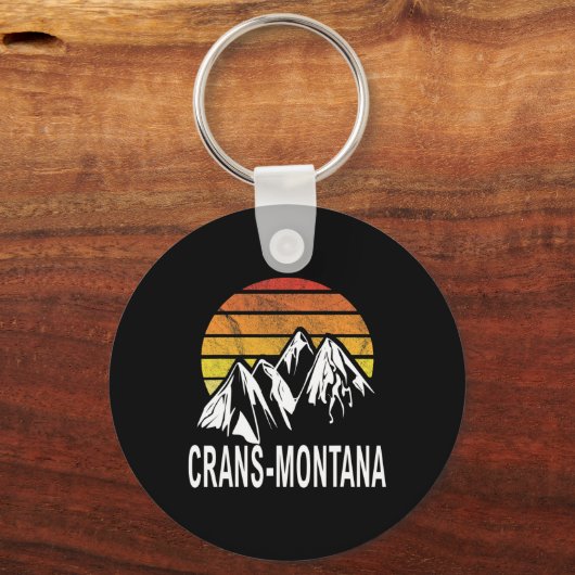 Crans-Montana Zwitserse Alpen Zwitserland Skigebie Sleutelhanger (Voorkant)