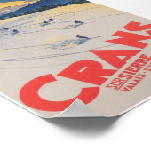 Crans Zwitserland  skireisposter Poster (Hoek)