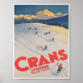 Crans Zwitserland  skireisposter Poster (Voorkant)