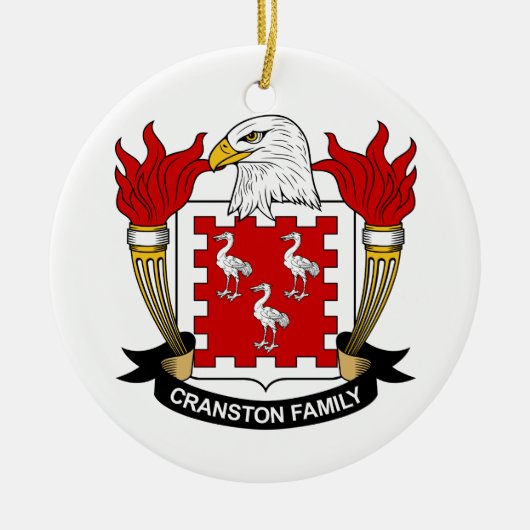 Cranston Family Crest Keramisch Ornament (Voorkant)