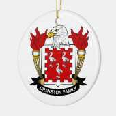 Cranston Family Crest Keramisch Ornament (Links)