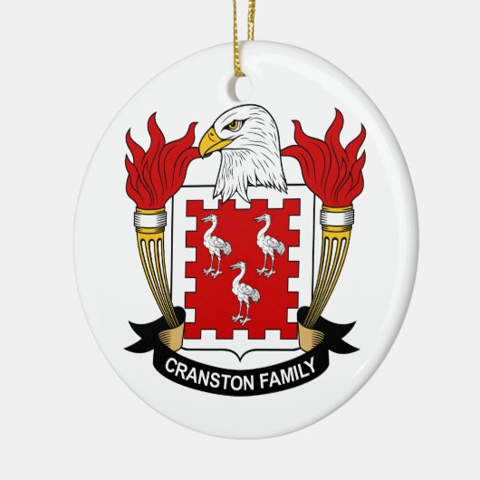 Cranston Family Crest Keramisch Ornament (Links)