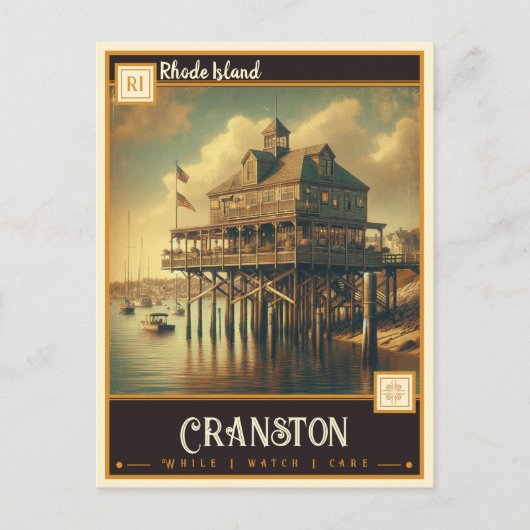 Cranston, Rhode Island | Antiek Briefkaart (Voorkant)