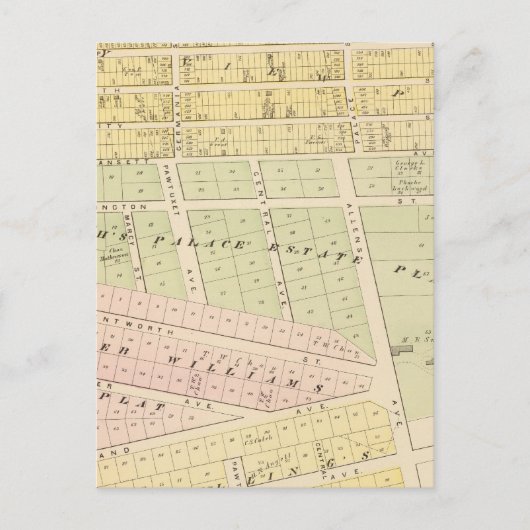 Cranston, RI Map Briefkaart (Voorkant)