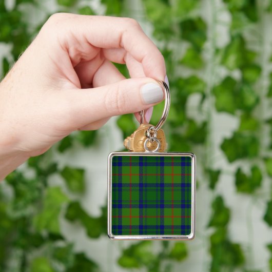 Cranstoun tartan green blue plaid sleutelhanger (Hand)