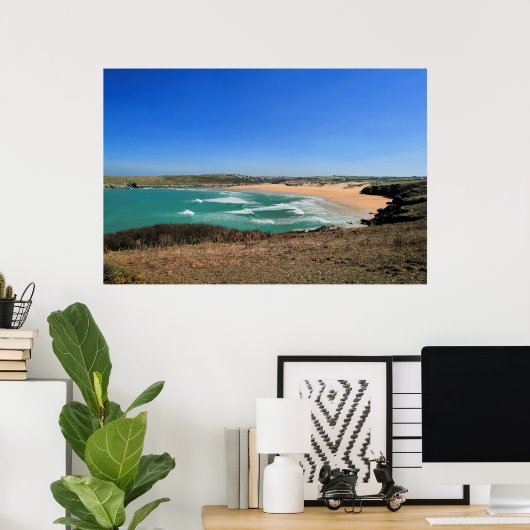 Crantock Bay Poster (Thuiskantoor)