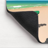 Crantock Beach, Newquay vintage stijl reisposter Muismat (Hoek)