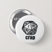 "Crap, 1" Button (Voorkant /achterkant)