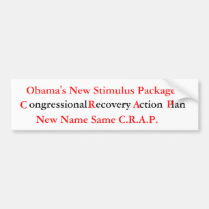CRAP BUMPERSTICKER