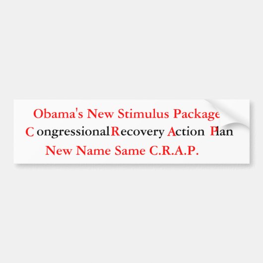 CRAP BUMPERSTICKER (Voorkant)