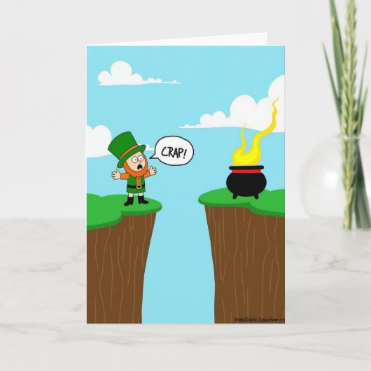 Crap Leprechaun Fortune Funny Card Kaart (Voorkant)