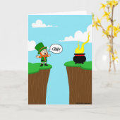 Crap Leprechaun Fortune Funny Card Kaart (Gele Bloem)