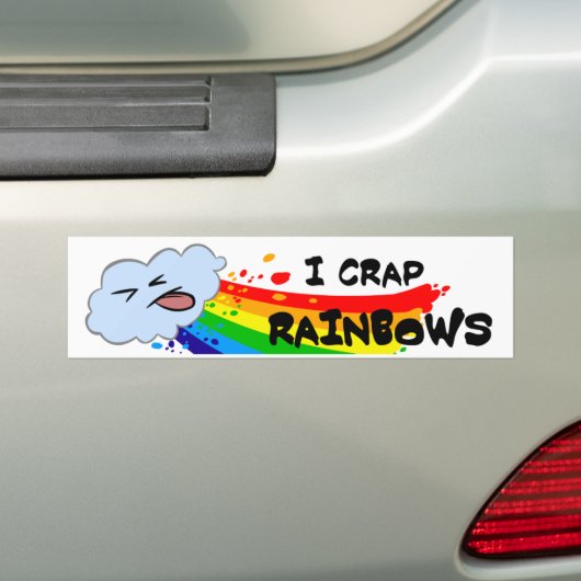 Crap Rainbows Bumpersticker (Op auto)