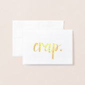 Crap, sorry voor de gouden folie folie kaarten (Voorkant met envelop)