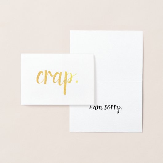 Crap, sorry voor de gouden folie kaarten (Display)