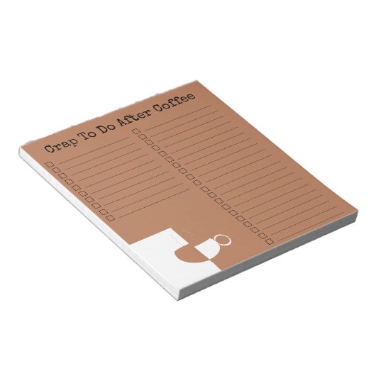 "Crap to do after coffee" Notitieblok (Schuin)